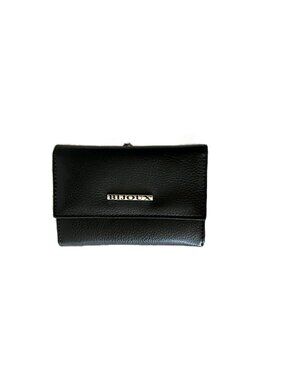 Bijoux Terner Black Wallet — Kisslock Coin Purse + Card & ID Slots